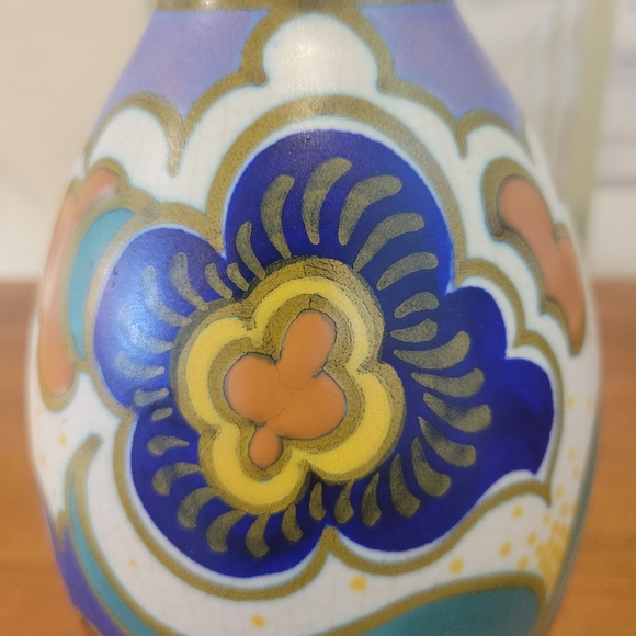 HAND PAINTED, Gouda Holland Vintage Vase, Art Nouveau - Picture 4 of 5